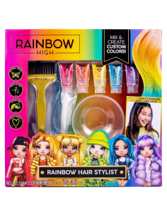 Set Estilista de Cabello Arcoíris Horizon Group USA - 5 Geles y 3 Extensiones