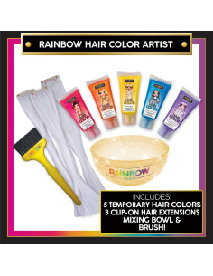 Set Estilista de Cabello Arcoíris Horizon Group USA - 5 Geles y 3 Extensiones 2