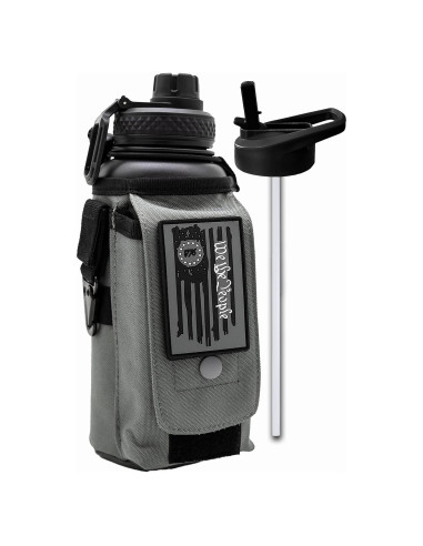 Botella de Agua Aislada Iron Infidel 0.95L Tapa Popote