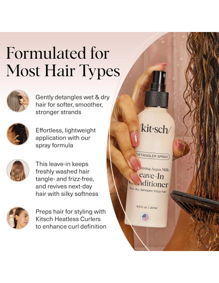 Kitsch Spray Acondicionador Sin Enjuague Leche de Argán 192g