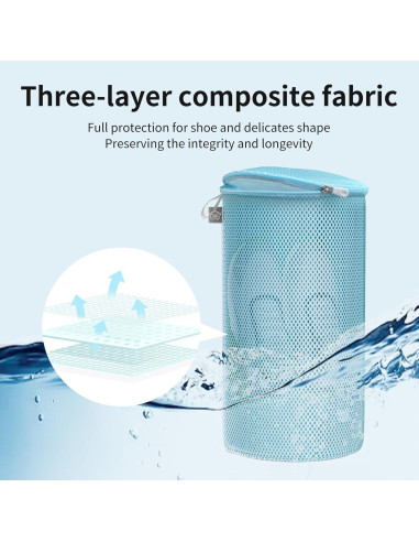 Bolsa de Lavado de Zapatos Kimmama 20x38 cm Azul - 2 Piezas