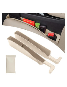 Organizador de Espacio entre Asientos Pakanana Beige con Bolsa