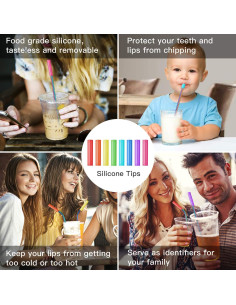 Paquete de 16 Popotes de Metal Reutilizables StrawExpert 2