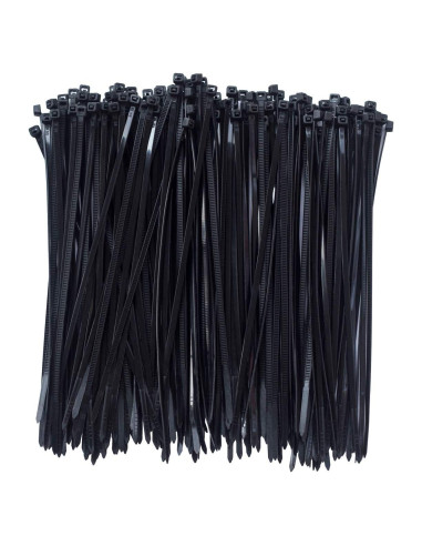 Bridas de Nylon MILEKE 20cm 300 piezas Alta Resistencia Negro