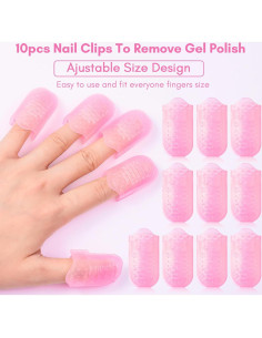 Kit de Remoción de Esmalte de Uñas Makartt 10 Pcs Rosa 2