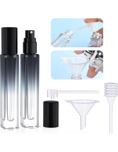 5 Botellas de Spray de Vidrio 10ml Seafulee Recargables