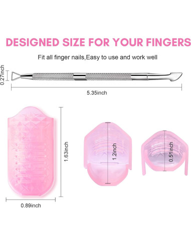 Kit de Remoción de Esmalte de Uñas Makartt 10 Pcs Rosa