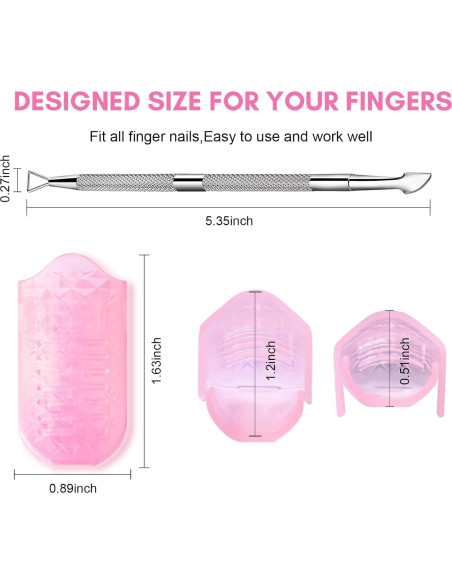 Kit de Remoción de Esmalte de Uñas Makartt 10 Pcs Rosa
