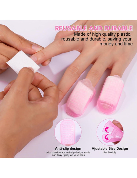 Kit de Remoción de Esmalte de Uñas Makartt 10 Pcs Rosa