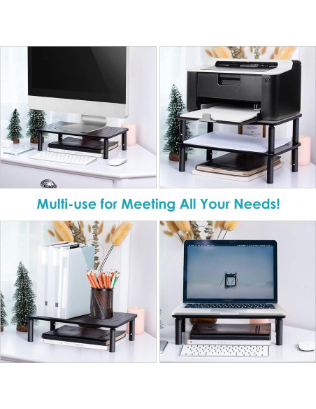 Soporte Elevador de Monitor LOTEYIKE Ajustable 3 Alturas Metal