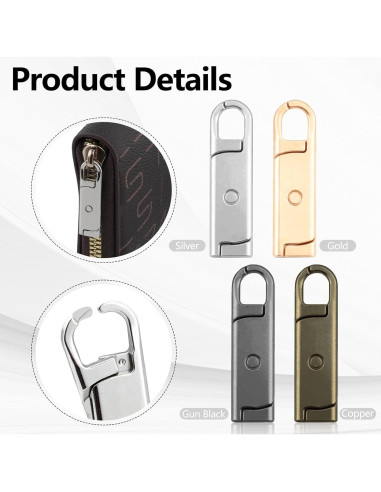 Tiradores de Cremallera Mejorados FENGWANGLI 8 Piezas 26mm