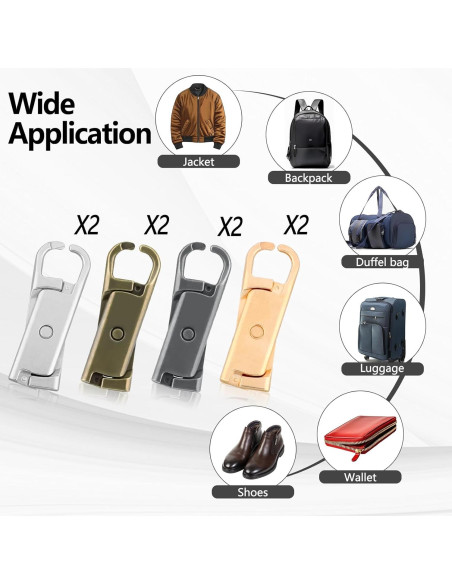 Tiradores de Cremallera Mejorados FENGWANGLI 8 Piezas 26mm Tiradores de Cremallera Mejorados FENGWANGLI 8 Piezas 26mm