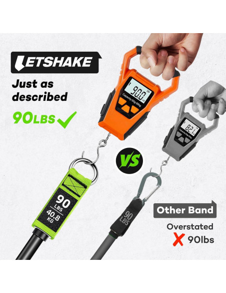 Bandas de Resistencia LETSHAKE 140 kg Verde para Ejercicio Bandas de Resistencia LETSHAKE 140 kg Verde para Ejercicio