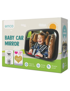 Espejo Convexo para Coche Bebé Onco 24.4x17.5cm Irrompible
