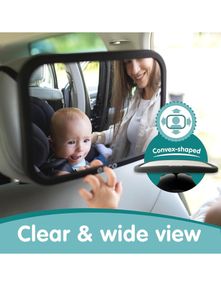 Espejo Convexo para Coche Bebé Onco 24.4x17.5cm Irrompible
