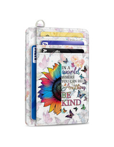 Billetera delgada RFID para mujeres Yonlevres - Girasol amable