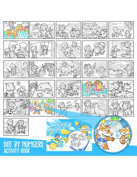 Marcadores de Puntos Lavables Wee Creators + 2 Libros Actividades