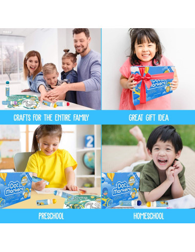 Marcadores de Puntos Lavables Wee Creators + 2 Libros Actividades