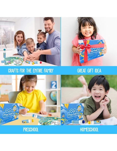 Marcadores de Puntos Lavables Wee Creators + 2 Libros Actividades