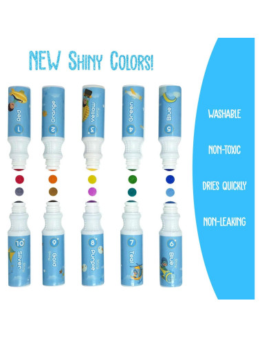 Marcadores de Puntos Lavables Wee Creators + 2 Libros Actividades