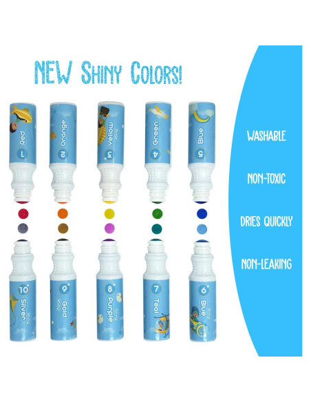 Marcadores de Puntos Lavables Wee Creators + 2 Libros Actividades