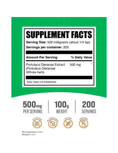 Extracto de Verdolaga en Polvo BulkSupplements 100g Suplemento 2