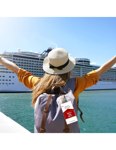 6 Etiquetas de Equipaje de Crucero SEAVILIA Impermeables