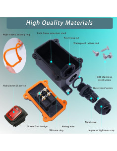 Interruptor de Palanca ON/OFF KarlKers 12V-24V IP67 20A 2