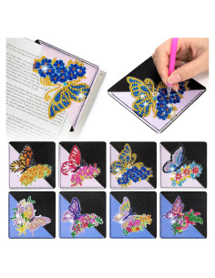 Set de 8 Marcadores de Pintura de Diamante WIVICO - Mariposa
