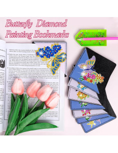 Set de 8 Marcadores de Pintura de Diamante WIVICO - Mariposa 2