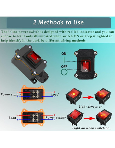 Interruptor de Palanca ON/OFF KarlKers 12V-24V IP67 20A