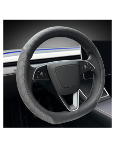 Cubierta de Volante de Cuero LKWLIKEI para Tesla Model 3/Y