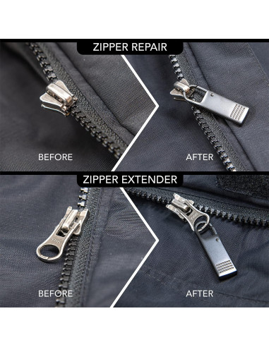 Tiradores de Cremallera Kraftex x4 Negros Alta Resistencia