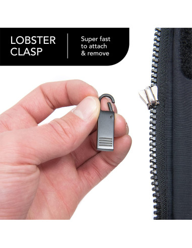 Tiradores de Cremallera Kraftex x4 Negros Alta Resistencia