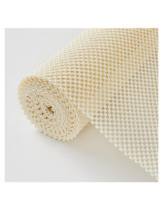 Forro de Estante No Adhesivo Beautysaid 30.48x299.72 cm Blanco Crema