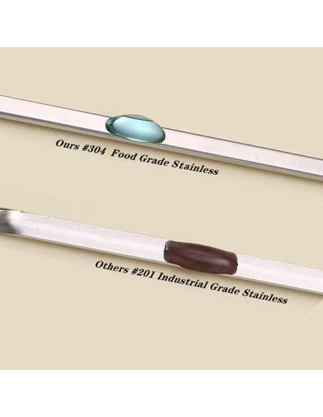 Pinchos de Acero Inoxidable Reutilizables 25.4 cm - MOCUMEI (16 Piezas)