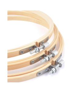 Juego de 3 Aros de Bordado TINDTOP 15 cm de Bambú 2