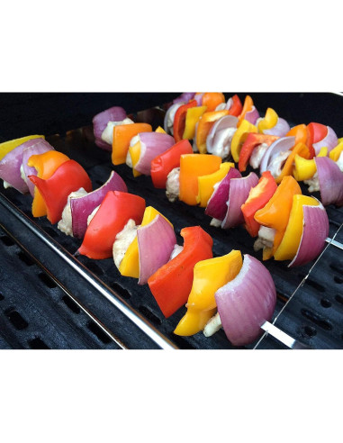 Pinchos de Acero Inoxidable Reutilizables 25.4 cm - MOCUMEI (16 Piezas)