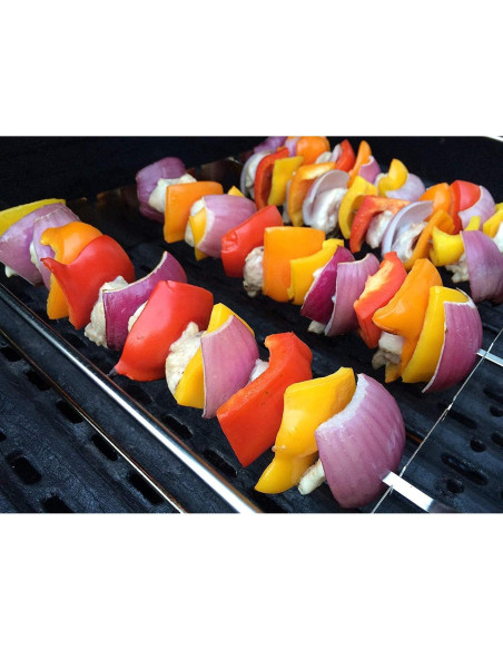 Pinchos de Acero Inoxidable Reutilizables 25.4 cm - MOCUMEI (16 Piezas)