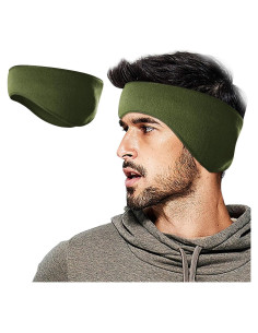 Calentadores de Oídos Lauzq de Forro Polar Unisex Verde Militar