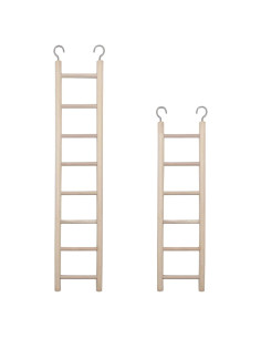 Escalera de Madera Natural LWINGFLYER 2 Piezas para Aves