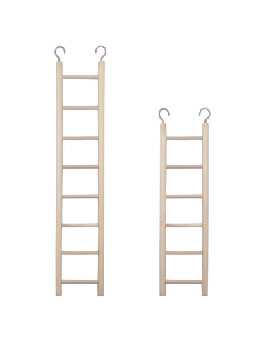 Escalera de Madera Natural LWINGFLYER 2 Piezas para Aves