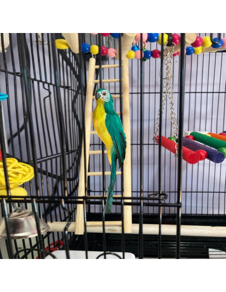 Escalera de Madera Natural LWINGFLYER 2 Piezas para Aves