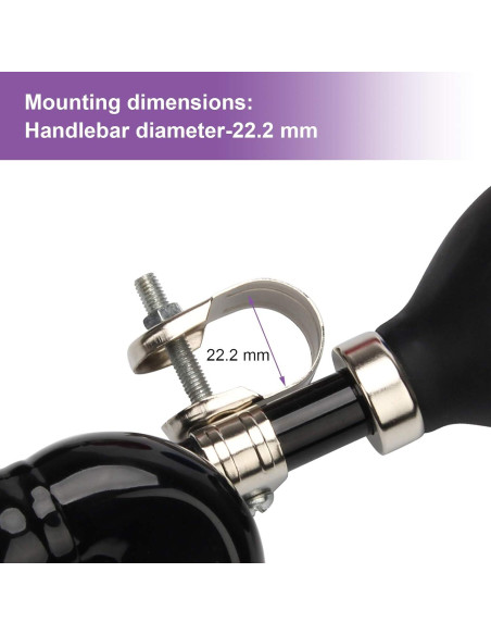 Trompeta Retro Coolrunner para Bicicleta 18cm Metal Negro