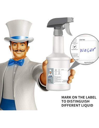 Botellas de Spray Reutilizables MR.SIGA 470ml Paquete de 3