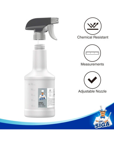 Botellas de Spray Reutilizables MR.SIGA 470ml Paquete de 3