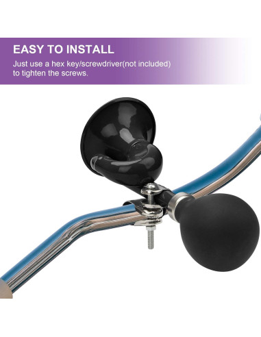 Trompeta Retro Coolrunner para Bicicleta 18cm Metal Negro