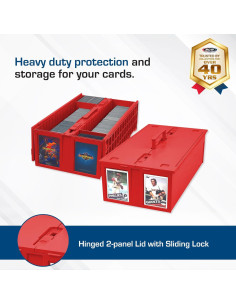 Caja de Cartas BCW - Almacenamiento Rojo para 1600 Cartas 2