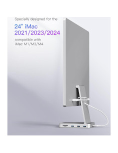 Inateck Hub USB C para iMac 24" 2021/2023 8-en-1 Plata 2