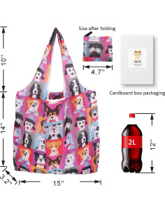 Bolsas de Compras Reutilizables Noilk NK230901-4 Paquete de 4 2